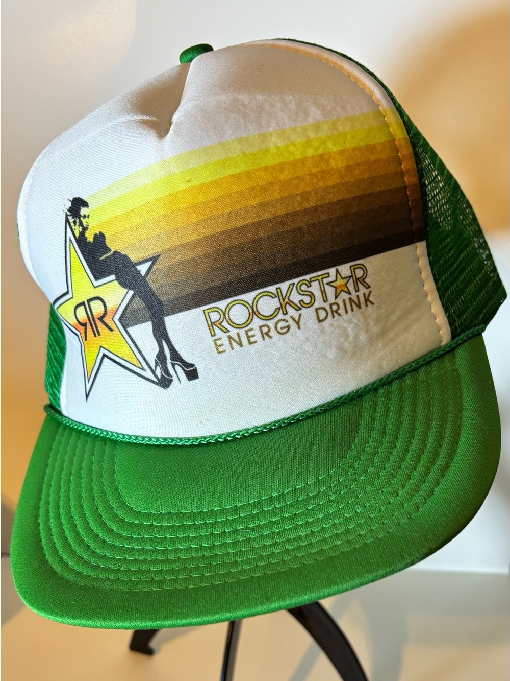 Rockstar Energy Drink Foam & Mesh Trucker Hat Snapback Nissun - Picture 3 of 5